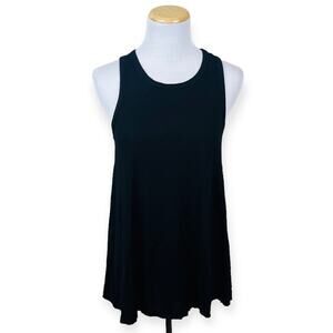OLIVE & OAK Black Flowy Tank Top Size MEDIUM Casual Tunic Womens Soft